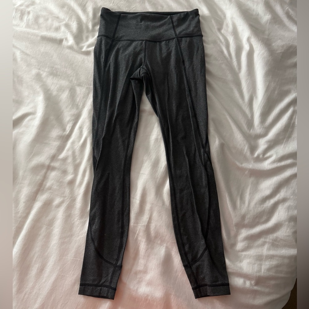 Gray High-Waisted Leggings